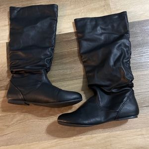 Pleather Tall Back Boots
